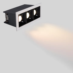 Foco lineal LED empotrable triple 6W - UGR18 - CRI90 - Chip OSRAM