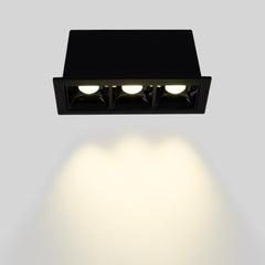 Foco lineal LED empotrable triple 6W - UGR18 - CRI90 - Chip OSRAM