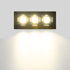 Foco lineal LED empotrable triple 6W - UGR18 - CRI90 - Chip OSRAM