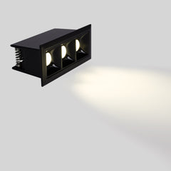 Foco lineal LED empotrable triple 6W - UGR18 - CRI90 - Chip OSRAM