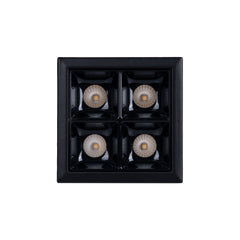 Downlight LED cuadrado empotrable 8W - 4 Focos - UGR18 - CRI90 - Chip OSRAM