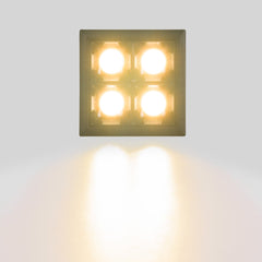 Downlight LED cuadrado empotrable 8W - 4 Focos - UGR18 - CRI90 - Chip OSRAM