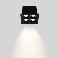 Downlight LED cuadrado empotrable 8W - 4 Focos - UGR18 - CRI90 - Chip OSRAM