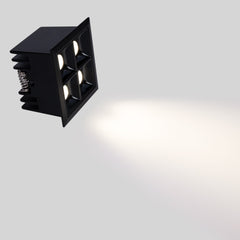 Downlight LED cuadrado empotrable 8W - 4 Focos - UGR18 - CRI90 - Chip OSRAM