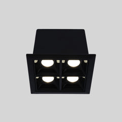 Downlight LED cuadrado empotrable 8W - 4 Focos - UGR18 - CRI90 - Chip OSRAM