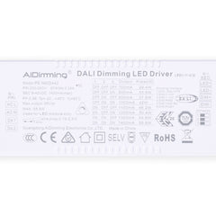 Driver regulable DALI + 1/0-10V + PUSH - 9-42V DC - 58W - Multicorriente (700-1400mA)
