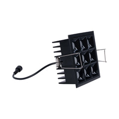 Downlight LED cuadrado empotrable 18W - 9 Focos - UGR18 - CRI90 - Chip OSRAM