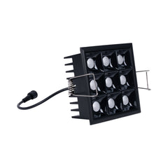 Downlight LED cuadrado empotrable 18W - 9 Focos - UGR18 - CRI90 - Chip OSRAM
