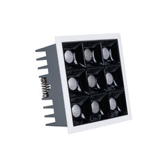 Downlight LED cuadrado empotrable 18W - 9 Focos - UGR18 - CRI90 - Chip OSRAM
