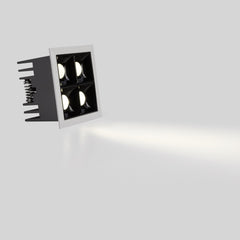 Downlight LED cuadrado empotrable 8W - 4 Focos - UGR18 - CRI90 - Chip OSRAM