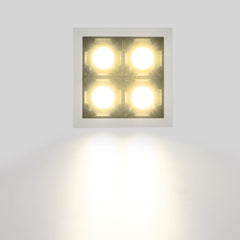Downlight LED cuadrado empotrable 8W - 4 Focos - UGR18 - CRI90 - Chip OSRAM