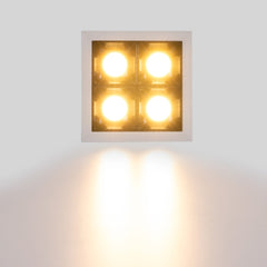 Downlight LED cuadrado empotrable 8W - 4 Focos - UGR18 - CRI90 - Chip OSRAM