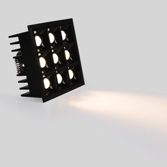 Downlight LED cuadrado empotrable 18W - 9 Focos - UGR18 - CRI90 - Chip OSRAM
