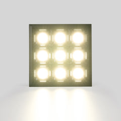Downlight LED cuadrado empotrable 18W - 9 Focos - UGR18 - CRI90 - Chip OSRAM