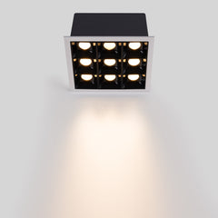 Downlight LED cuadrado empotrable 18W - 9 Focos - UGR18 - CRI90 - Chip OSRAM