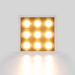 Downlight LED cuadrado empotrable 18W - 9 Focos - UGR18 - CRI90 - Chip OSRAM