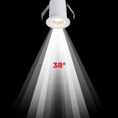 Downlight LED empotrable circular 2W - Chip Osram - UGR18 - Corte Ø 25mm - Blanco