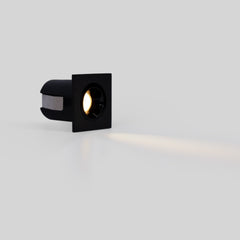 Downlight LED empotrable cuadrado 2W - Chip Osram - UGR18 - Corte Ø 25mm - Negro