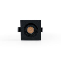 Downlight LED empotrable cuadrado 2W - Chip Osram - UGR18 - Corte Ø 25mm - Negro
