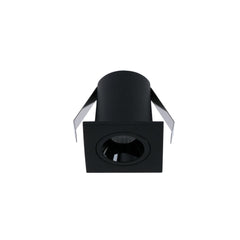 Downlight LED empotrable cuadrado 2W - Chip Osram - UGR18 - Corte Ø 25mm - Negro