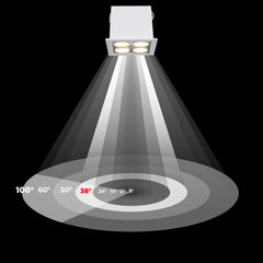 Downlight LED empotrable cuadrado 8W - Chip Osram - UGR18 - Corte 48 x 48 mm