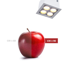 Downlight LED empotrable cuadrado 8W - Chip Osram - UGR18 - Corte 48 x 48 mm