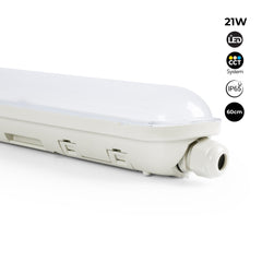 Pantalla estanca LED lineal enlazable CCT - 60cm - 21W - IP65