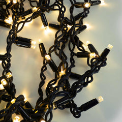 Cortina de luces LED - 1,5m x 90cm - 100 luces - Blanco cálido