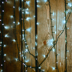 Cortina de luces LED - 1,5m x 90cm - 100 luces - Blanco frío