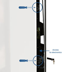 Tótem publicitario exterior pantalla LCD 55"- Doble cara - Táctil - Android- Blanco