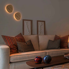 Aplique de pared madera "Eclipse 3" 8W - Luz cálida