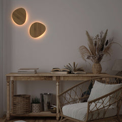 Aplique de pared interior de madera "Eclipse 3" 12W - Luz cálida
