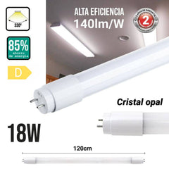 Tubo LED 120cm T8 - 18W - 140 lm/W