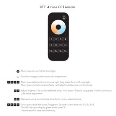 Mando a distancia LED CCT - 4 Zonas - Rueda táctil - SK-RT7 - Skydance