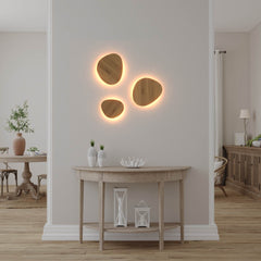 Aplique de pared interior de madera "Eclipse 3" 12W - Luz cálida