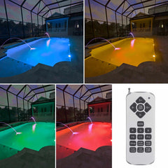 Bombilla LED para piscina PAR56 RGB 12V AC - 24W - Sumergible - Con mando - IP68