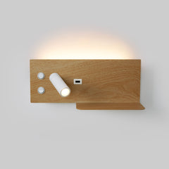 Pack x 2 - Aplique de pared para lectura con puerto USB "Kerta" - Iluminación doble - 3W+7W