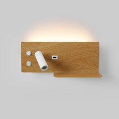 Pack x 2 - Aplique de pared para lectura con puerto USB "Kerta" - Iluminación doble - 3W+7W
