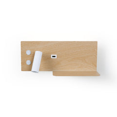 Pack x 2 - Aplique de pared para lectura con puerto USB "Kerta" - Iluminación doble - 3W+7W