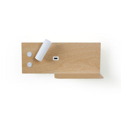 Pack x 2 - Aplique de pared para lectura con puerto USB "Kerta" - Iluminación doble - 3W+7W