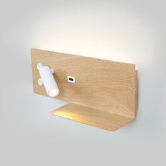 Pack x 2 - Aplique de pared para lectura con puerto USB "Kerta" - Iluminación doble - 3W+7W
