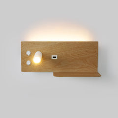 Aplique de pared para lectura con puerto USB "Kerta" - Iluminación doble - 3W+7W