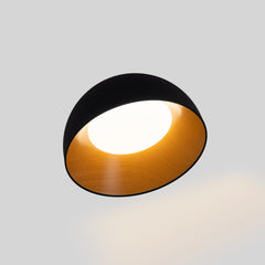 Lámpara de techo LED inclinada CCT 12W - Efecto madera - ø35cm