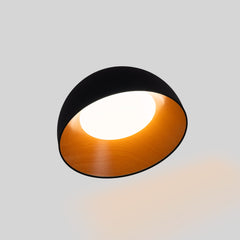 Lámpara de techo LED inclinada CCT 12W - Efecto madera - ø35cm