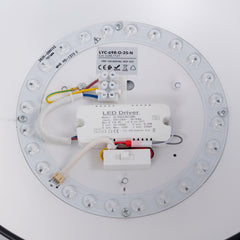 Lámpara de techo LED inclinada CCT 12W - Efecto madera - ø35cm
