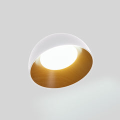 Lámpara de techo LED inclinada CCT 12W - Efecto madera - ø35cm