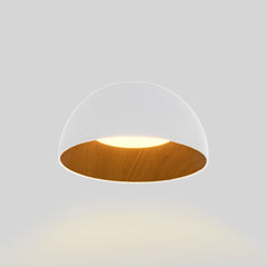 Lámpara de techo LED CCT 12W - Efecto madera - ø35cm