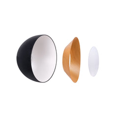 Lámpara de techo LED CCT 12W - Efecto madera - ø35cm