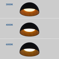 Lámpara de techo LED CCT 12W - Efecto madera - ø35cm