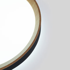 Lámpara de techo LED tipo plafón CCT 24W - Efecto madera - Ø40cm